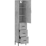  Visoka komoda siva betona 34,5x34x180 cm od konstruiranog drva | shoptok.hr