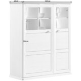 Hom`in visoka komoda, siva, bela | Shoptok.si