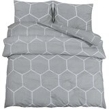  Set posteljine za poplun sivi 140 x 200 cm pamučni200x200 | shoptok.hr
