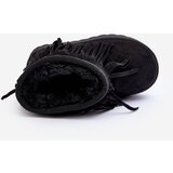 Boto Children's Fur-Lined Snow Boots with Decorative Fringes Black Nimia | shoptok.hr