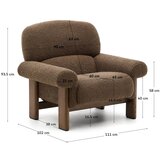 Kave Home Rjav fotelj iz tkanine bouclé Nema – | Shoptok.si