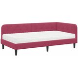  Kutni okvir kreveta Vinska crvena 90 x 190 cm Baršun | Eponuda.com