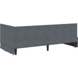 vidaXL Kutni okvir kreveta s uzglavljem Tamno siva 100 x 200 cm Baršun | shoptok.hr