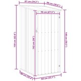  Vrtno spremište smeđe 87 x 98 x 159 cm od pocinčanog čelika | shoptok.hr