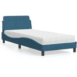vidaXL Krevet s madracem plavi 90x190 cm baršunasti Cijene