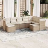 vidaXL 9-dijelni set vrtnih sofa s jastucima bež od poliratana | shoptok.hr