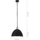  Industrijska viseća svjetiljka 25 W crna okrugla 31 cm E27 | shoptok.hr
