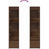  Visoka ploča smeđi hrast 29,5x34x119,5 cm izrađeno drvo | shoptok.hr