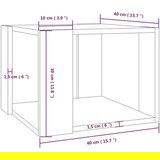 vidaXL Stolić za kavu boja smeđeg hrasta 40x40x30 cm konstruirano drvo | shoptok.hr