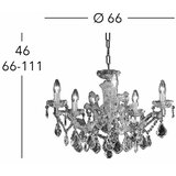  Kolarz 3149.85.3.KoT - Kristalni luster MARIA LOUISE 5xE14/40W/230V 24K pozlata | Eponuda.com