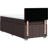 vidaXL Box spring postelja z vzmetnico temno rjava 100x200 cm blago, (21307059) | Shoptok.si