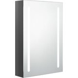 Maison Chic LED Kopalniška omarica - Kopalniški kabinet z ogledalom sijoče siva 50x13x70 cm, (21794818) | Shoptok.si