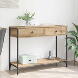  Konzolna stolica s ladicama Umjetnički hrast 100 x 34,5 x 75 cm | shoptok.hr