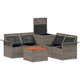  Set sofe 6 kom. Siva i tamno siva Poli Rattan i čelik | shoptok.hr