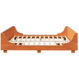 vidaXL Posteljni okvir brez vzmetnice vošč. rjav 180x200 cm borovina | Shoptok.si