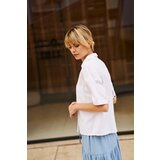 Marisse Viscose-Linen White Shirt | Shoptok.si