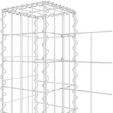  Gabionska košara U-oblika s 4 stupa 380 x 20 x 100 cm željezna | shoptok.hr