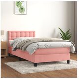 vidaXL Box spring krevet s madracem ružičasti 90x200 cm baršunasti Cijene