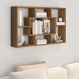 Zidna polica boja smeđeg hrasta 85x16x52,5 cm konstruirano drvo | shoptok.hr