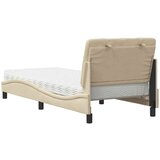  Postelja z vzmetnico krem 80x200 cm blago, (21829371) | Shoptok.si
