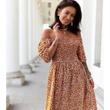 Gemre Orange floral midi dress Zetticci | Shoptok.si