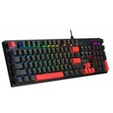 A4Tech tastatura mehanička S510R, usb, us layout fire black / blms red cene