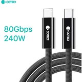  Data kabl Coteci Thunderbolt OF-065 80Gbps 240W 4k PD Type C na Type C crni 1m Cene
