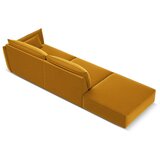 Mazzini Sofas Gorčično rumena žametna sedežna garnitura desni kot 264 cm Vanda – | Shoptok.si