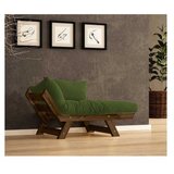 Hanah home vrtna sofa s jednim sjedištem i jastukom, boja oraha i zelena Cijene