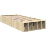 vidaXL posteljni okvir sonoma hrast 90x190 cm inženirski les, (21216552) | Shoptok.si
