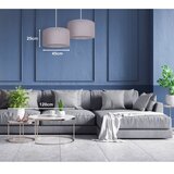  Duolla - Luster na sajli BRISTOL 1xE27/40W/230V, prečnik 45 cm, siva | Eponuda.com