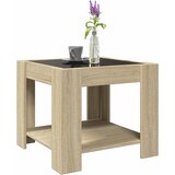  Stolić za kavu LED boja hrasta 53x53x45 cm konstruirano drvo | Eponuda.ba