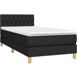Box spring krevet s madracem crni 90x190 cm od tkanine | shoptok.hr