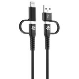 Celly 4u1 kabl za telefon USB-C na USB-C sa USB-A & Lightning nastavcima ( USBC4IN1BK ) Cene