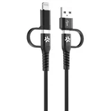 4u1 kabl za telefon USB-C na USB-C sa USB-A & Lightning nastavcima ( USBC4IN1BK )