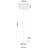 Globo 15698SB - Stojeća lampa GORLEY 1xE27/60W/230V | Eponuda.com