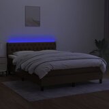  box spring s madracem LED tamnosmeđi 140x190 cm tkanina | shoptok.hr