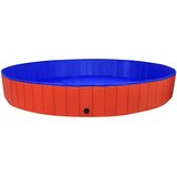 vidaXL Sklopivi bazen za pse crveni 300 x 40 cm PVC | shoptok.hr