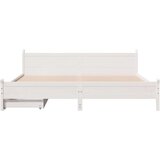  Okvir kreveta bez madraca bijeli 200x200 cm od masivne borovine | shoptok.hr