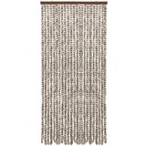  Zastor protiv insekata smeđe-sivi i bijeli 90 x 220 cm šenil | shoptok.hr