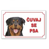 tabla čuvaj se psa - rotvajler