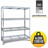 Metalna žičana polica RIVET 180x120x45cm 4x300 kg