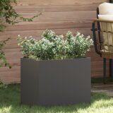 vidaXL Vrtna saksija Crna 50 x 32 x 40 cm Hladno valjana čelična | shoptok.hr