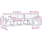  Set vanjskih sofa 5 kom. Bijela i crna | Eponuda.com