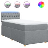  The Living Store Box spring postelja z vzmetnico svetlo siva 80x200 cm blago - Box Spring Postelja, (21496796) | Shoptok.si