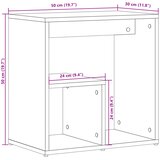  Bočni stolić bijeli 50 x 30 x 50 cm od konstruiranog drva | shoptok.hr