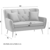 Bessagi Home dvosed linus, siva, žamet | Shoptok.si