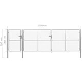  Vrata čelična 500 x 150 cm srebrna | shoptok.hr