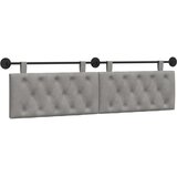  Držeće uzglavlje Zidne Svijetlo siva 190 x 55 x 7 cm Baršun - Svjetlosiva 180 cm bez LED | shoptok.hr