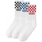 Nogavice Classic check crew checkerboard Bela